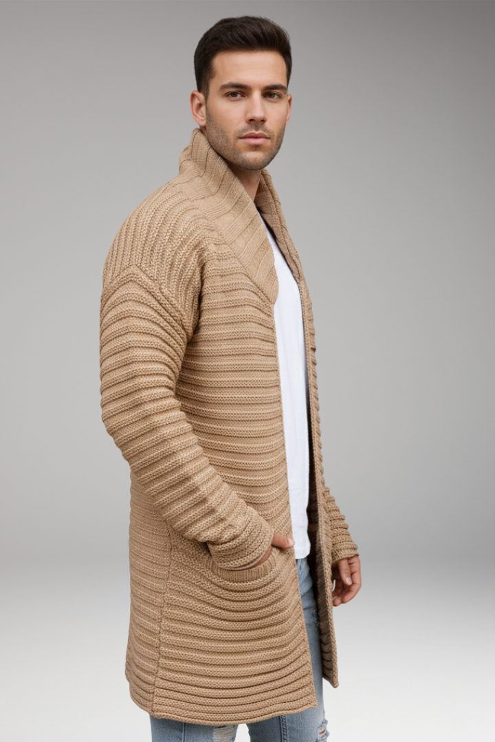 Men's Knit Cardigan Sweater with Pockets