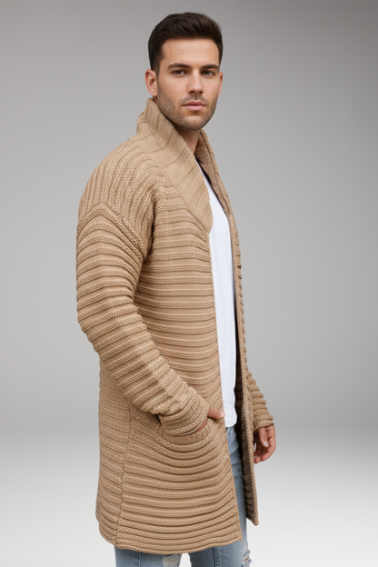 Men's Knit Cardigan Sweater with Pockets