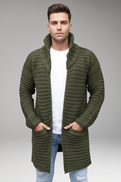 Men's Knit Cardigan Sweater with Pockets