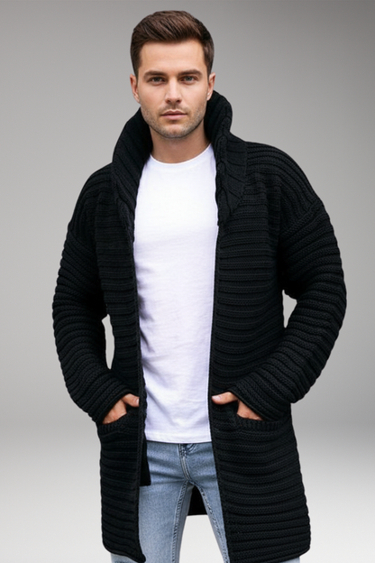 Men's Knit Cardigan Sweater with Pockets