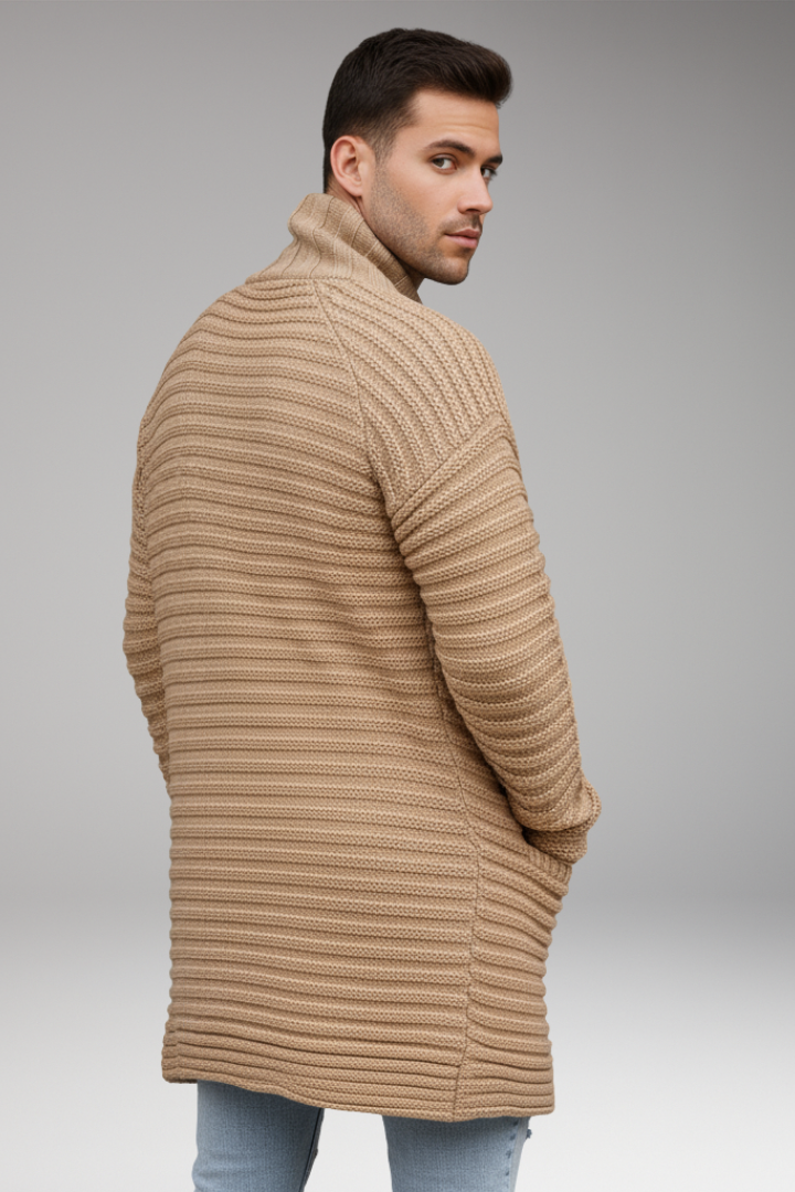 Men's Knit Cardigan Sweater with Pockets