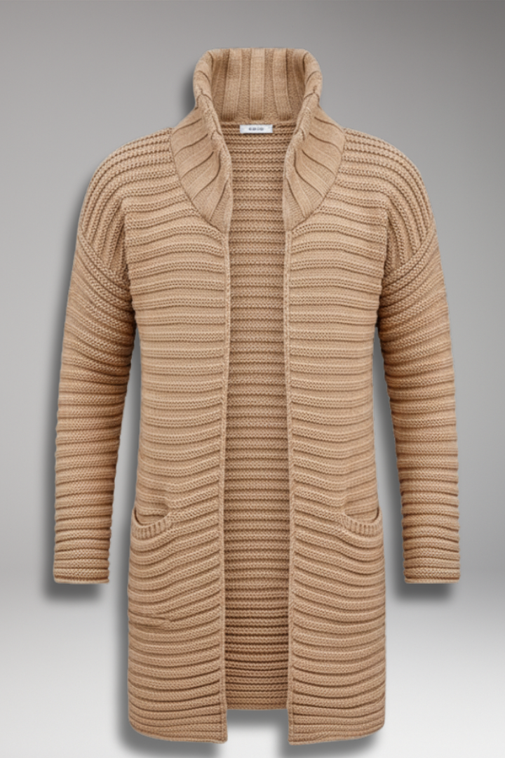 Men's Knit Cardigan Sweater with Pockets - VibreMode