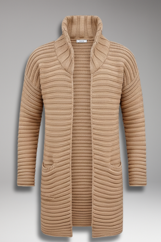 Men's Knit Cardigan Sweater with Pockets - VibreMode