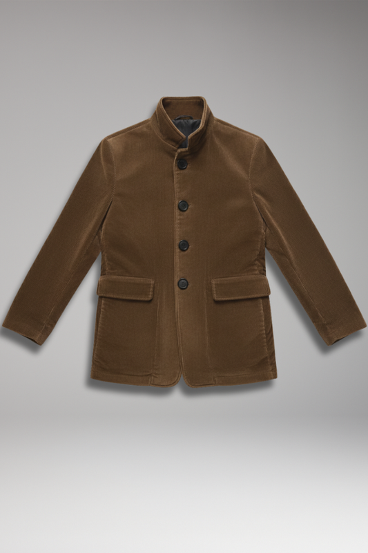 Men's Corduroy Jacket Button Front Collar - VibreMode