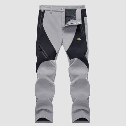 Men's Insulated Snow Pants Waterproof Fleece-Lined Black