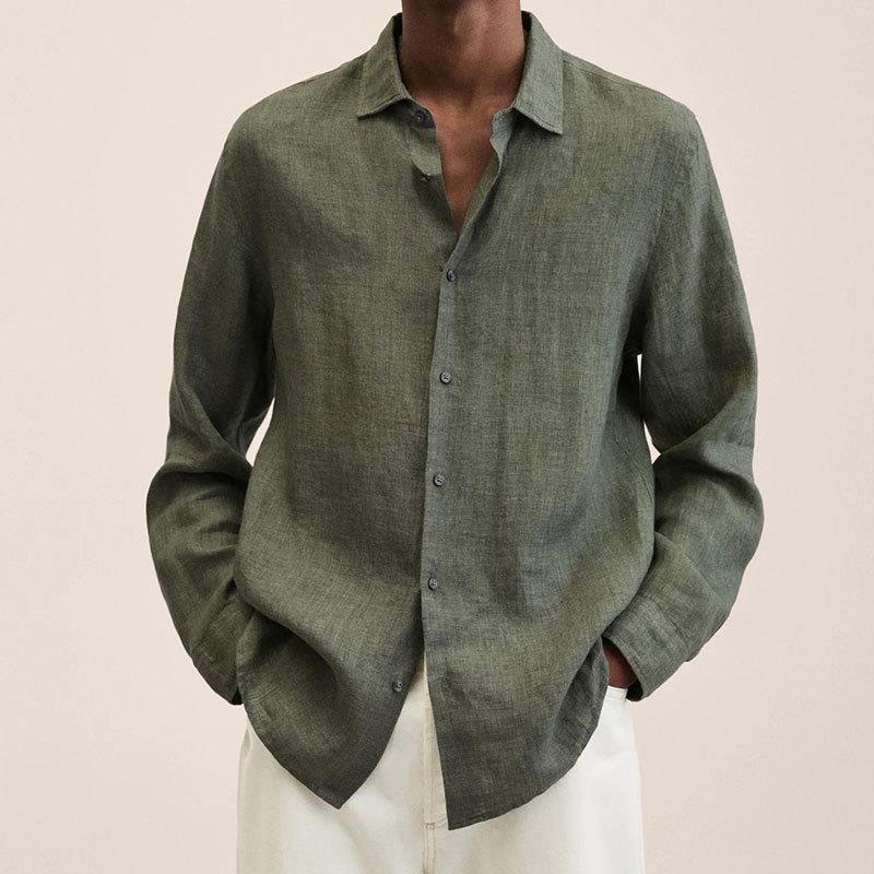 mens-woven-button-front-shirt-with-point-collar-and-long-sleeves-7