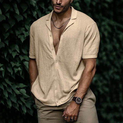 mens-woven-button-up-shirt-with-camp-collar-and-short-sleeves-3