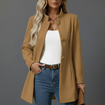 Meredith Women's A-Line Coat Button Front - VibreMode