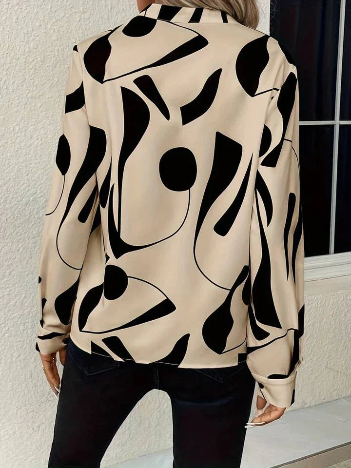 Image of Michele | Women's Long Sleeve Printed Blouse