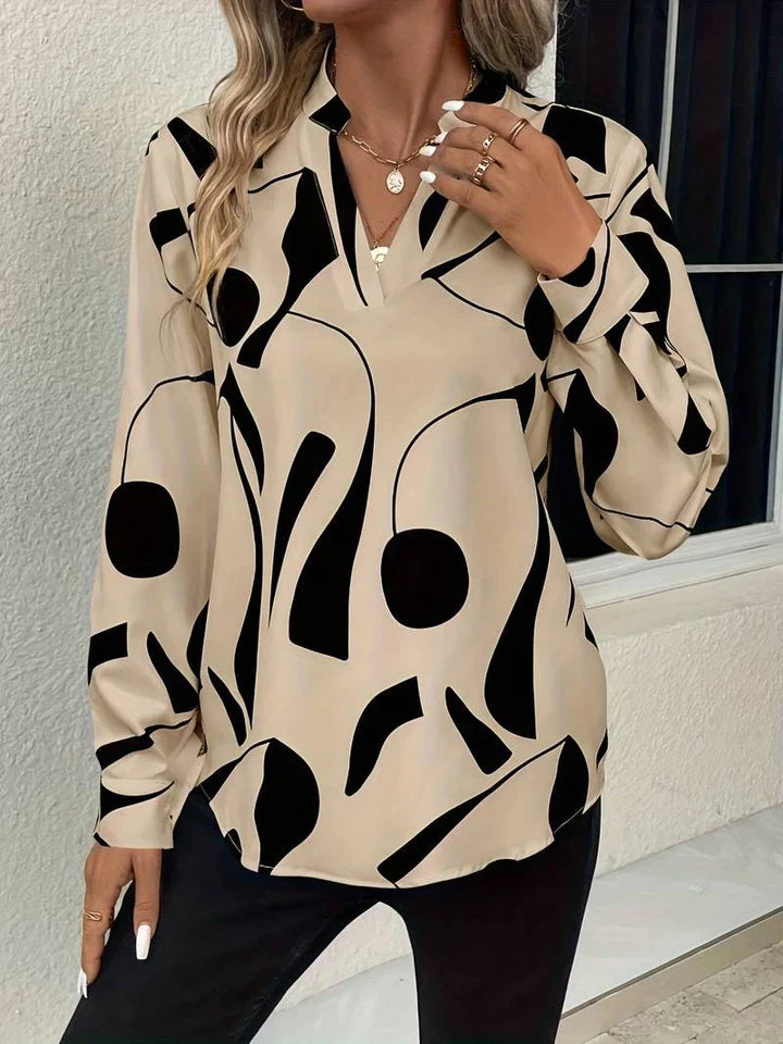 Image of Michele | Women's Long Sleeve Printed Blouse