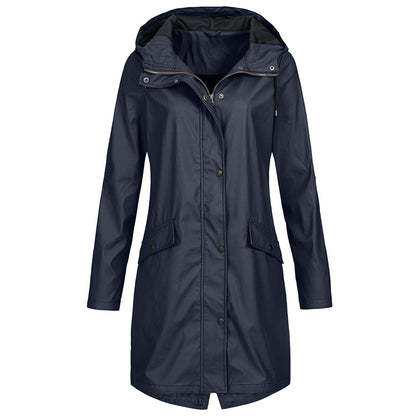 Women's Mid-Length Hooded Coat - VibreMode