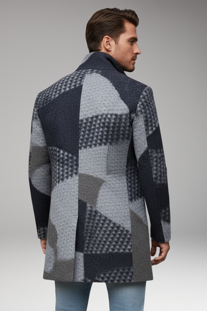 Men's Button Coat Mid-Length