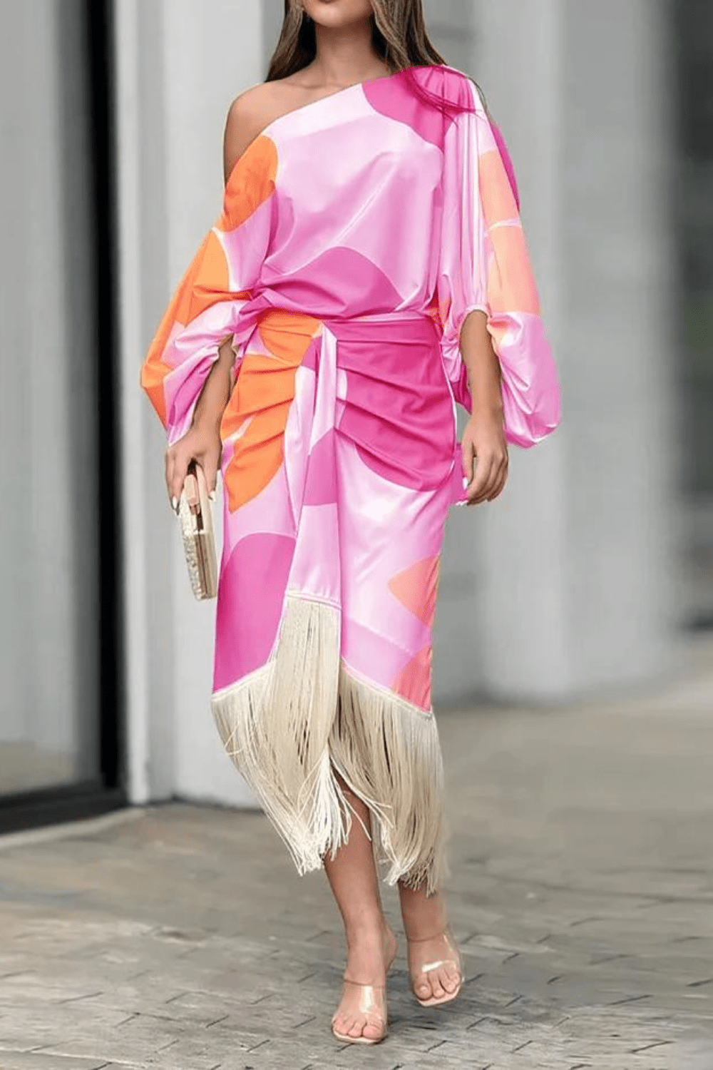 Women's Printed Two Piece Set Elegant Design