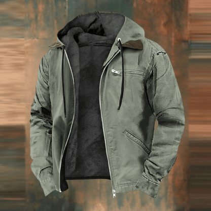 Men's Bomber Jacket Warm Lined Zip Pockets