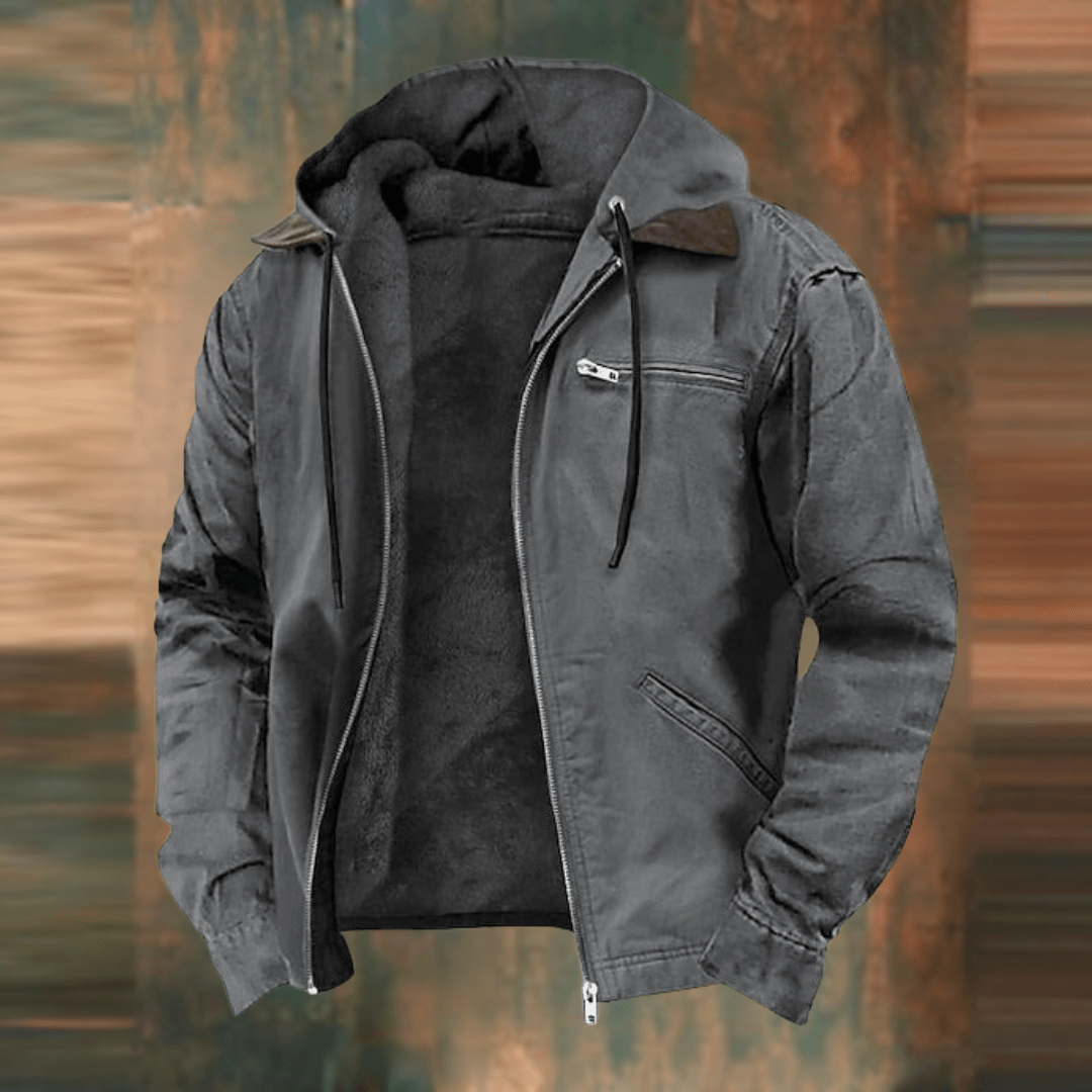 Men's Bomber Jacket Warm Lined Zip Pockets