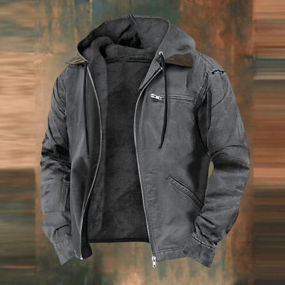 Men's Bomber Jacket Warm Lined Zip Pockets