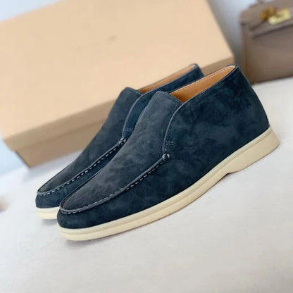 Men's Leather Loafers Slip On Brown