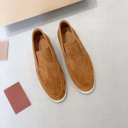Men's Leather Loafers Slip On Brown