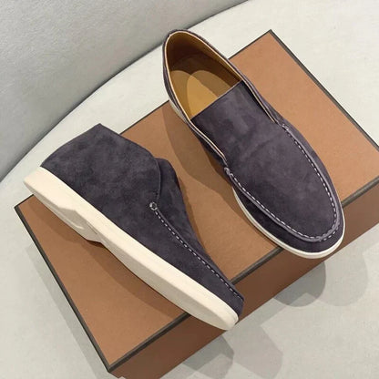Men's Leather Loafers Slip On Brown