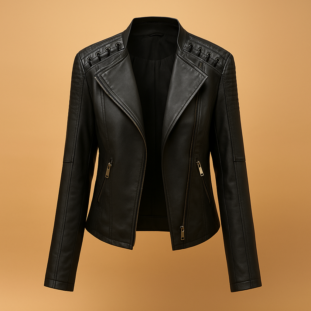 Stylish Faux Leather Women's Jacket Hazel - VibreMode