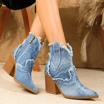 Women's Boots Exposed Edge Detailing