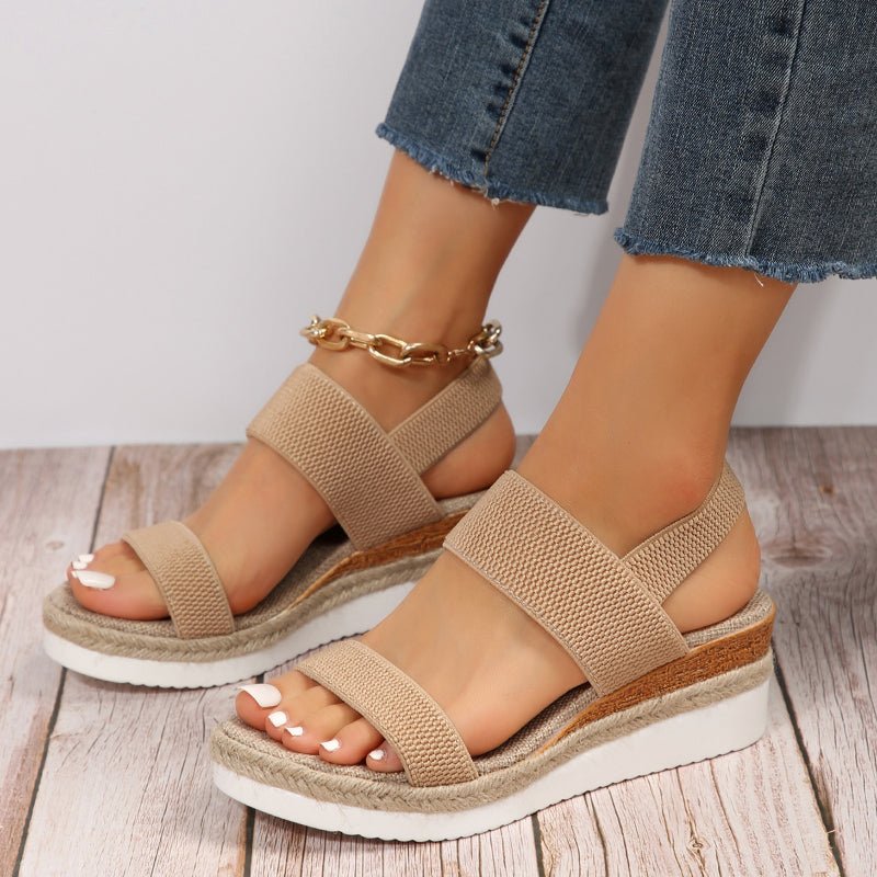 Comfortable Women's Wedge Sandals Adjustable Strap Walking Shoes