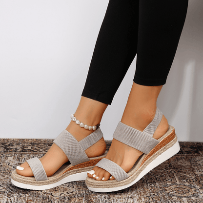 Comfortable Women's Wedge Sandals Adjustable Strap Walking Shoes