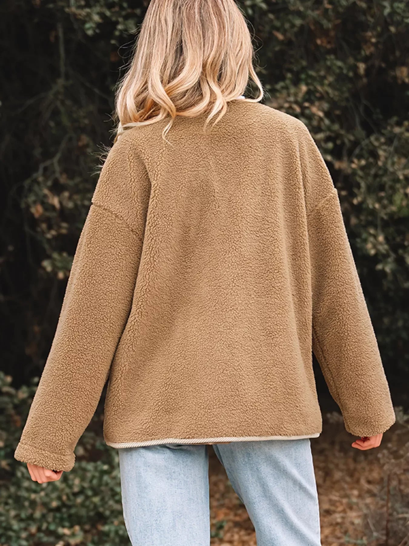 Image of Monica | Women's Button-Front Sherpa Jacket