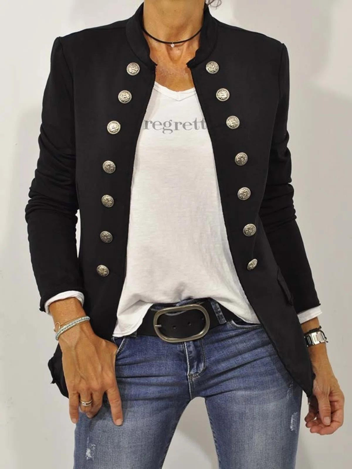 Women's Military Blazer Button-Down - VibreMode