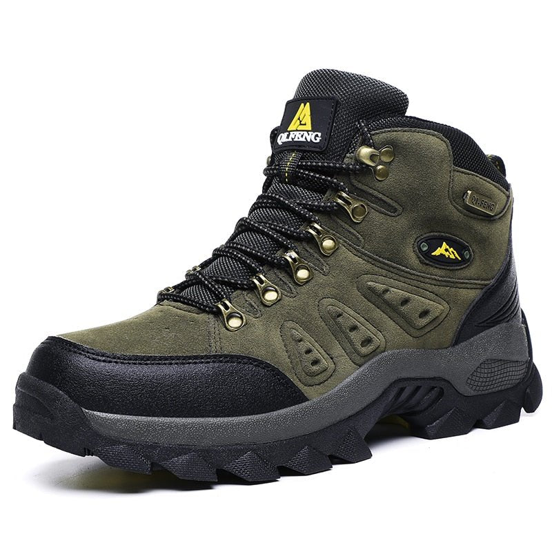 Rugged Outdoor Men's Hiking Boots - Green - VibreMode
