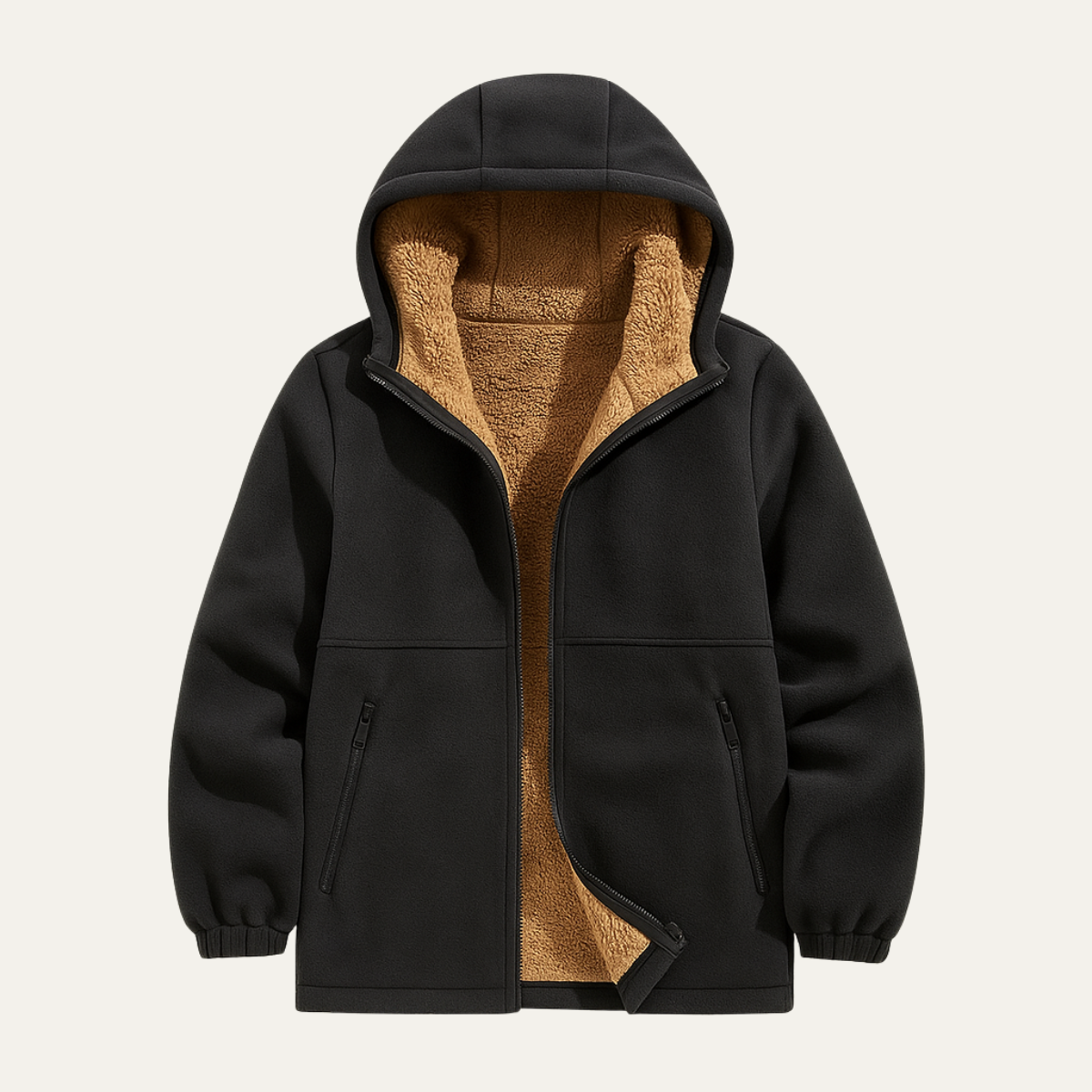 Moscova Men's Sherpa Hoodie Thick Warm Zip Up - VibreMode