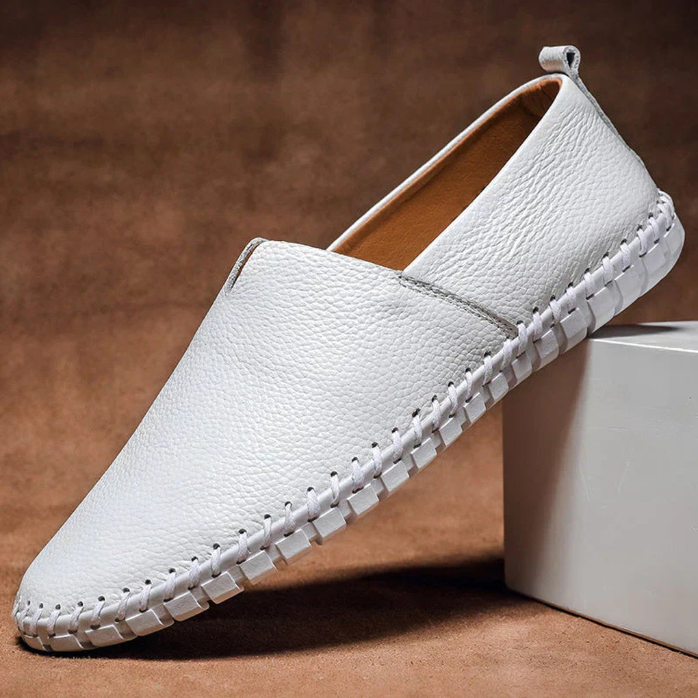 Men's Slip On Loafers Matte Genuine Leather