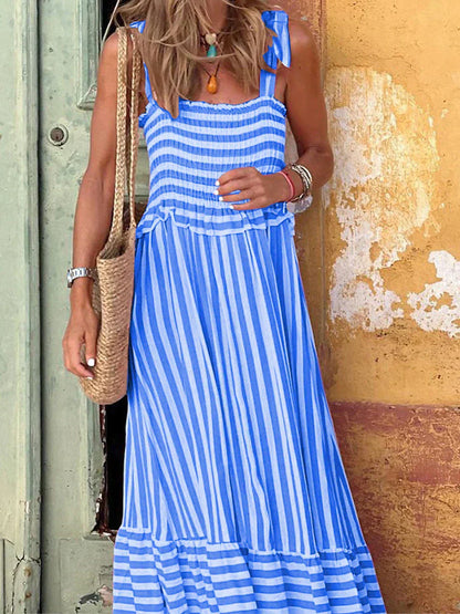 Women's Striped Maxi Summer Dress