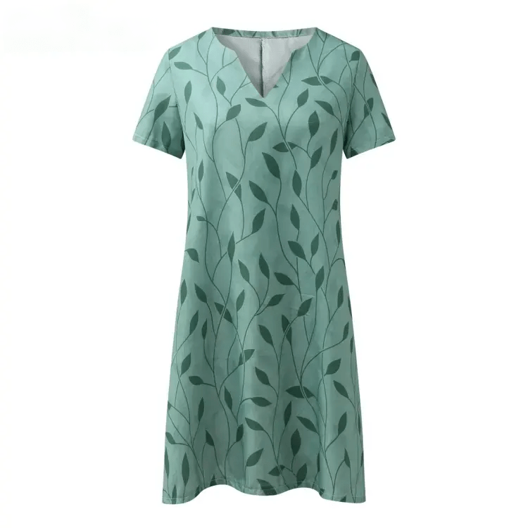 Floral V Neck Summer Dress