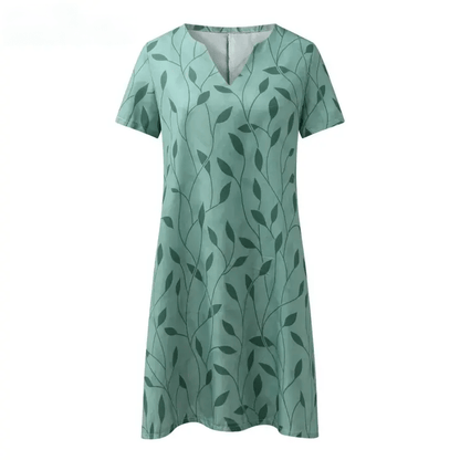 Floral V Neck Summer Dress