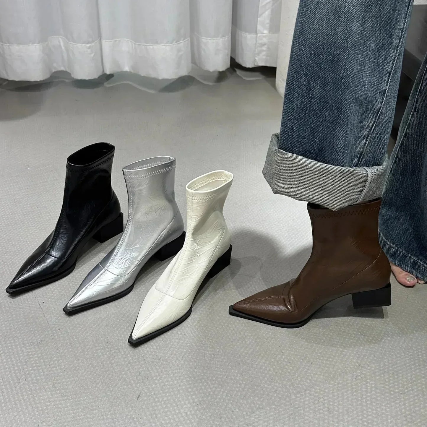 Women's Tapered Ankle Boots Comfortable Fit