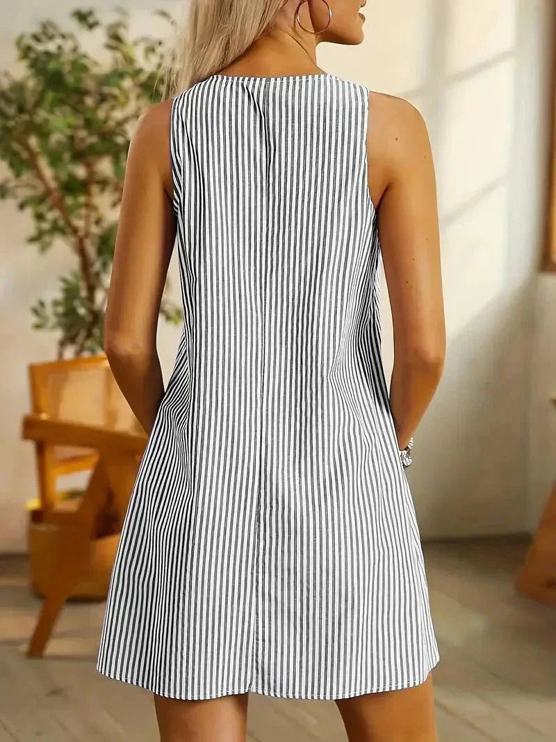 Classic Navy Blue Short Dress