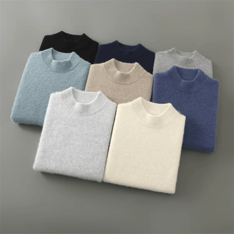 Image of Nash | Men's Mock Neck Ribbed Knit Sweater