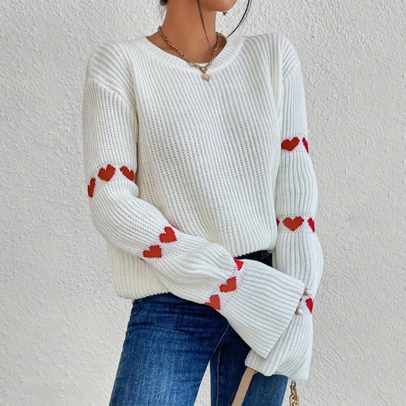 Women's Long Sleeve Crew Neck Sweater - VibreMode