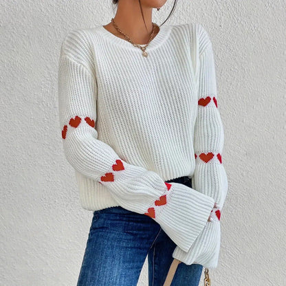 Women's Long Sleeve Crew Neck Sweater - VibreMode