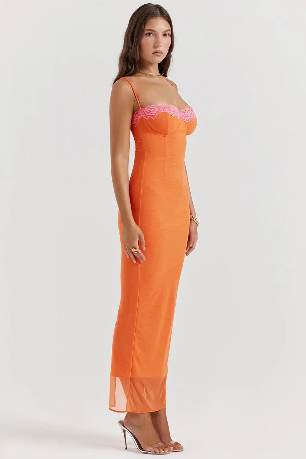 Women's Floral Maxi Dress Adjustable Strap