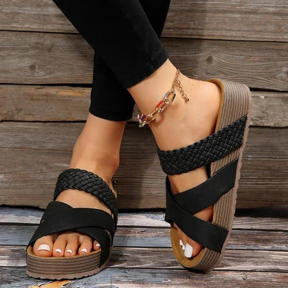 Chloe | Ladies Comfortable Woven Espadrille Sandals