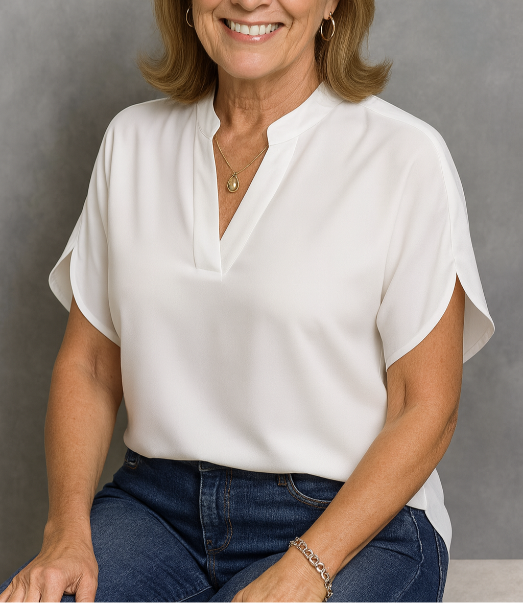 Classic Comfortable V-Neck Top - VibreMode
