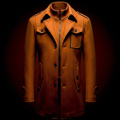 Rothmere Men's Wool Officer Coat - VibreMode