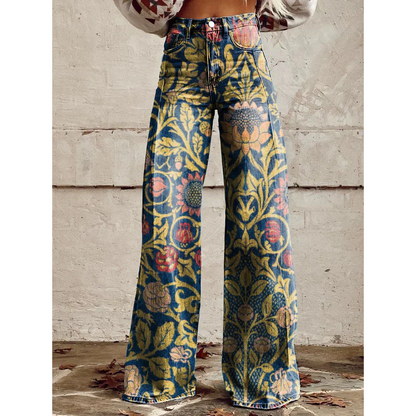Women's Floral Print Long Pants