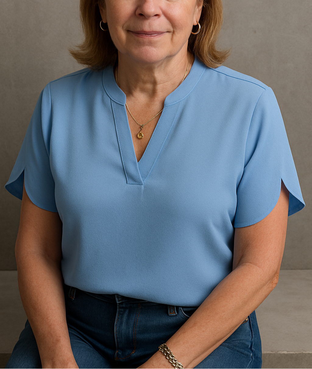Classic Comfortable V-Neck Top