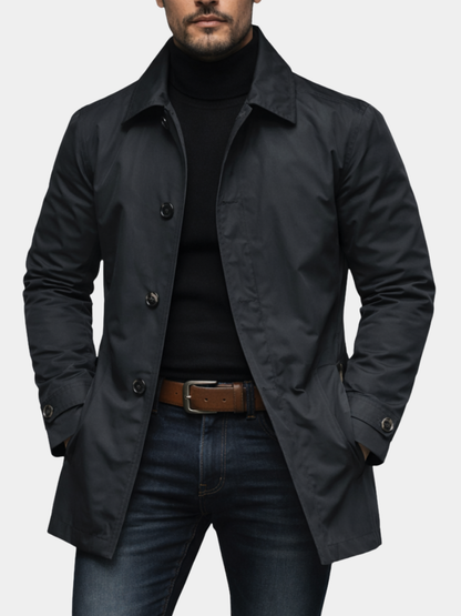 Men's Classic Car Coat Wool - VibreMode