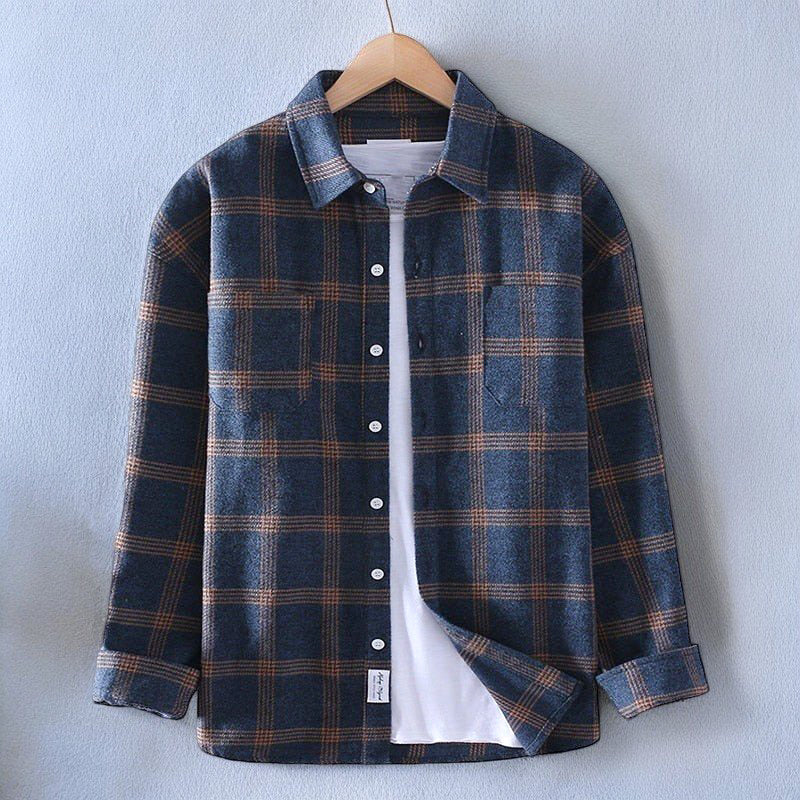 Men's Long Sleeve Button Up Casual Shirt - VibreMode