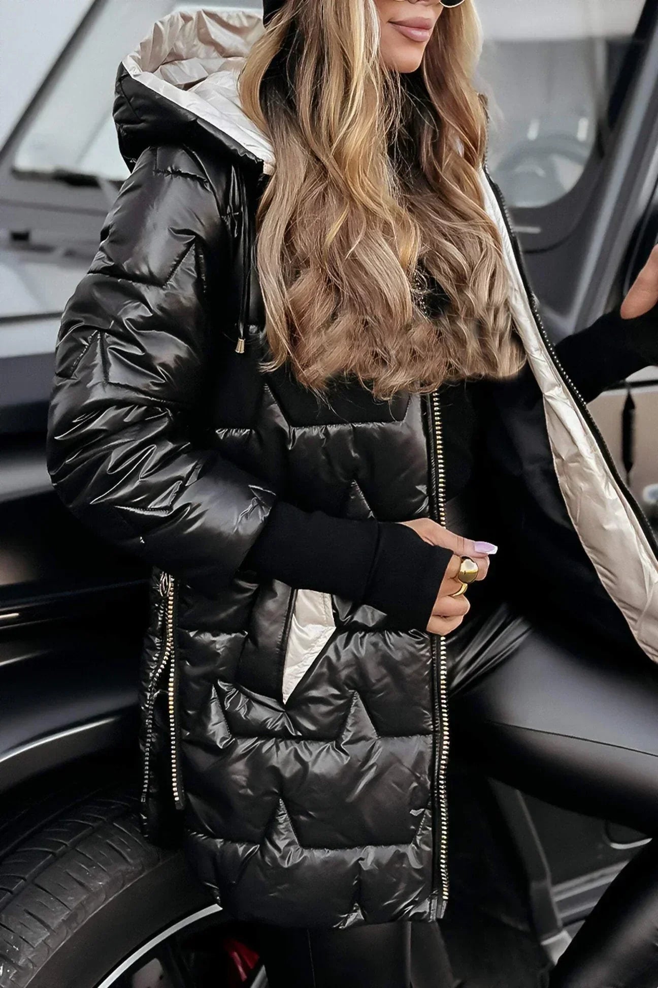 Chic Black Parka Coat