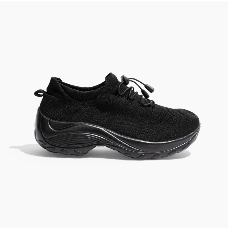 Comfortable Medical Slip Resistant Arch Support Shoes - Black - VibreMode